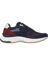 Zapatillas Tommy Hilfiger Modern Prep de running, color azul marino con detalles en rojo y blanco. Confeccionadas en gamuza y malla, con logo TH en el lateral.