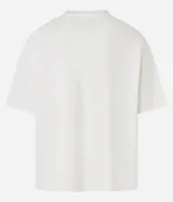 Remera básica de corte overboxy color marrón, con cuello redondo y mangas cortas holgadas.