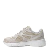 Championes de running Miss Carol modelo Train, color beige con suela blanca y detalles de malla y material sintético.
