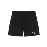 Short deportivo Puma Run Favourite Velocity 5, color negro, con logo estampado en blanco. Confeccionado en poliéster con tecnología dryCELL.