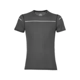 Remera de running Asics Lite-Show de hombre, color gris con detalles reflectantes en mangas y pecho.