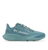 Championes de running Columbia modelo Konos Featherweight, color turquesa con detalles en blanco y suela en tono rosado. Presentan una parte superior de malla tejida transpirable, sistema de amortiguación Omni-MAX y entresuela TechLite+ para mayor retorno de energía.