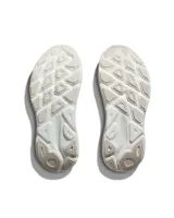 Championes de running Hoka Clifton 9, color negro con detalles en bronce y suela blanca.