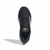Championes de running Adidas Response Runner 2 de color negro con las clásicas tres tiras en los laterales en tono rosado, mediasuela amortiguada blanca con detalles en rosado y suela texturizada.