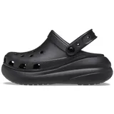 Zuecos Crocs modelo Classic Crush, con diseño de plataforma elevada y correa trasera pivotante. Presentan perforaciones en la parte superior para ventilación y personalización con Jibbitz.