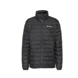 Campera Columbia negra con forro reflectante Omni-Heat, resistente al agua, con cuello alto, cierre frontal, bolsillos laterales con cierre, puños elásticos y dobladillo ajustable con cordón.