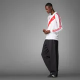 Camiseta de fútbol Adidas de manga larga de River Plate, modelo retro inspirado en 1994. Diseño en color blanco con la tradicional banda roja diagonal, cuello polo, y detalles en rojo en los hombros y las icónicas tres tiras en las mangas.