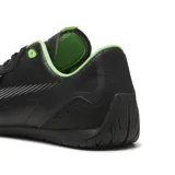 Championes Puma MAPF1 Neo Cat 20, color negro con detalles en verde y plateado.