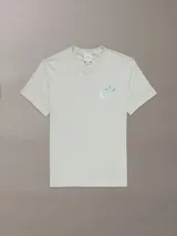Remera de algodón de corte regular y cuello redondo, con logo monograma de Calvin Klein estampado en el pecho en efecto difuminado.