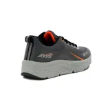 Zapatillas Avia Infinite para hombre, color gris oscuro con detalles en naranja y negro.