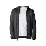 Campera con capucha Columbia Park View, color gris oscuro, con cierre frontal completo, bolsillos laterales con cierre y bolsillo en el pecho con cierre. Confeccionada con tecnología Omni-Wick que absorbe la humedad.