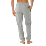 Pantalón de jogging gris melange de corte recto, con cintura elástica ajustable con cordón, puños elásticos y logo estampado en la pierna.