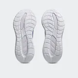 Championes de running Asics modelo Gel Cumulus 28, color violeta con detalles en blanco. Presentan tecnología de amortiguación FF BLAST MAX y suela FLUIDRIDE para mayor reactividad y suavidad en la pisada.