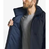 Campera impermeable The North Face Resolve Insulated, color azul marino, con capucha ajustable que se guarda en el cuello, bolsillos con cremallera, puños elásticos y dobladillo ajustable.