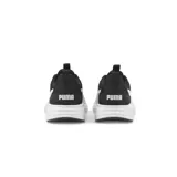 Championes Puma modelo Incinerate, color negro con detalles en blanco. Diseño deportivo con capellada de malla transpirable y suela de goma amortiguada.