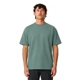 Remera Critical Slide Band de manga corta, color verde, con diseño relajado y cuello redondo.
