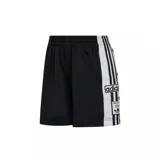Short deportivo Adidas modelo Adibreak, color negro con franjas laterales blancas y las icónicas tres tiras en negro. Presenta parches con el logo de la marca y el diseño clásico de la línea en el lateral.