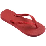 Ojotas Havaianas modelo Top, color fucsia, con diseño clásico de suela de goma texturizada y tiras anchas con el logo de la marca en relieve.