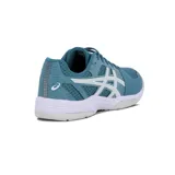 Championes deportivos Asics modelo Gel Rebound, color azul con detalles en blanco. Cuentan con capellada de malla transpirable y suela de goma.