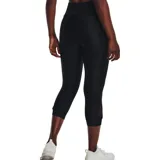 Calza capri deportiva Under Armour negra con logo en la pierna izquierda.