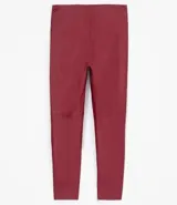 Pantalón legging de poliuretano color borgoña.