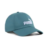 Gorra de béisbol Puma color verde petróleo con logo de la marca bordado en color blanco en el frente.