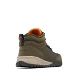 Botas de trekking Columbia Fairbanks Mid Techlite, color verde oliva con detalles en beige y negro. Confeccionadas con parte superior textil impermeable y refuerzos de gamuza, entresuela acolchada y suela de gran tracción.