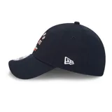 Gorra tipo baseball New Era modelo 9FORTY, color azul marino, con diseño estructurado y visera curva. Presenta bordado frontal con el logo y nombre del equipo Detroit Tigers en colores blanco y naranja.