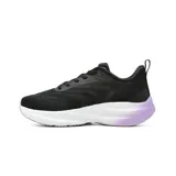 Championes deportivos American Sport modelo Aubrey, de color negro con suela chunky blanca y degradé en tono lila. Diseñados con capellada de malla transpirable y cordones negros.