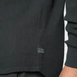 Polerón gris de algodón orgánico, corte regular y cuello redondo.