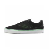 Championes de skate Emerica modelo The Low Vulc en colaboración con Creature, color gris oscuro con detalles en verde neón y suela blanca. Presentan diseño de perfil bajo, confección en gamuza y lona, con logo bordado en el lateral y lengüeta.