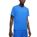 Remera Nike de hombre para running, modelo Dri-FIT Miler. Diseño liso color verde agua con logo de la marca en el pecho.