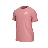Remera de manga corta Nike SB, color rosado, con cuello redondo y logo de la marca estampado en el pecho en tono claro.