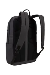 Mochila Thule Lithos de 20 litros, color gris oscuro, con logo de la marca en el frente. Cuenta con un compartimento principal con cierre, un bolsillo frontal con cierre vertical y bolsillos laterales abiertos.