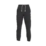 Pantalón de jogging negro jaspeado con cordón ajustable en la cintura y logo de Nike bordado en blanco.