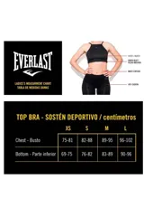 Top deportivo Everlast color lila, de espalda nadadora con el nombre de la marca bordado en el frente.