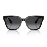 Lentes de sol Ray-Ban modelo RB 4437/55, color negro (601-8G), con montura cuadrada de acetato y lentes grises degradadas.