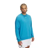 Buzo celeste de hombre Under Armour modelo Rival Fleece, de corte clásico, manga larga y logo estampado en el pecho.