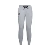 Pantalón de jogging Under Armour de mujer, corte completo, de tela polar con mezcla de algodón suave y de peso medio, con interior cepillado, pretina elástica recubierta con cordón de ajuste externo, bolsillos abiertos para las manos y puños acanalados extendidos.