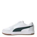 Championes urbanos Puma modelo Caven 2.0 para hombre, color blanco. Presentan un diseño de inspiración basquetbolística de los años 80, con capellada de cuero sintético, perforaciones en la puntera y suela de goma.