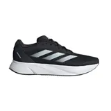 Championes Adidas Duramo SL, color negro con detalles plateados, ideales para running.