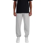 Pantalon de jogging New Balance modelo French Terry, color gris melange, con cintura elástica y puños acanalados en los tobillos.