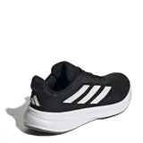 Championes de running Adidas modelo Response Super, color negro con las tres tiras laterales en gris claro y entresuela blanca. Presentan capellada de malla transpirable, entresuela con tecnología Dreamstrike+ para mayor amortiguación y suela con barras de goma para un agarre superior.
