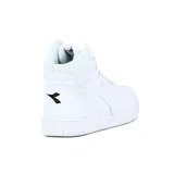 Championes de media caña Diadora T3 Raptor Mid, color blanco con detalles en gris.