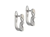 Par de caravanas de plata 925 con circonias.