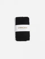 Medias can can negras de nylon.