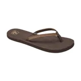 Ojotas Reef de dama color marrón con tiras trenzadas.