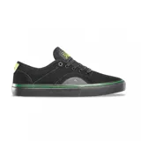 Championes de skate Emerica Provost G6, color negro con detalles en verde neón y gris.