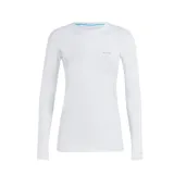 Remera Columbia de hombre, color blanco, de manga larga. Interior térmico con tecnología de calor reflectante Omni Heat, tecnología de evaporación avanzada y control de la humedad. Con tratamiento antimicrobiano.