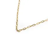 Cadena dorada de acero quirúrgico enchapada, de eslabones alargados.